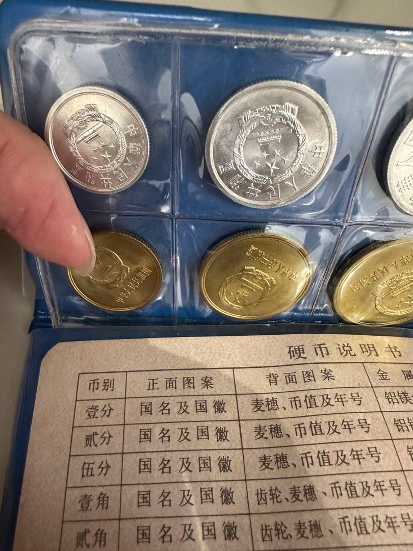 【大特価】中国人民銀行 貨幣 青 ケース 1980年