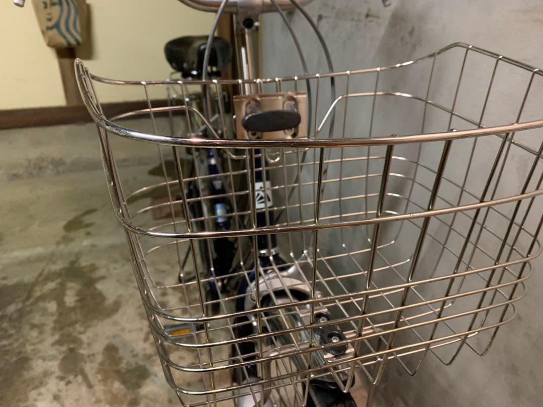 27インチ 紺色 内装3段 前カゴ付き【安心の整備付き】