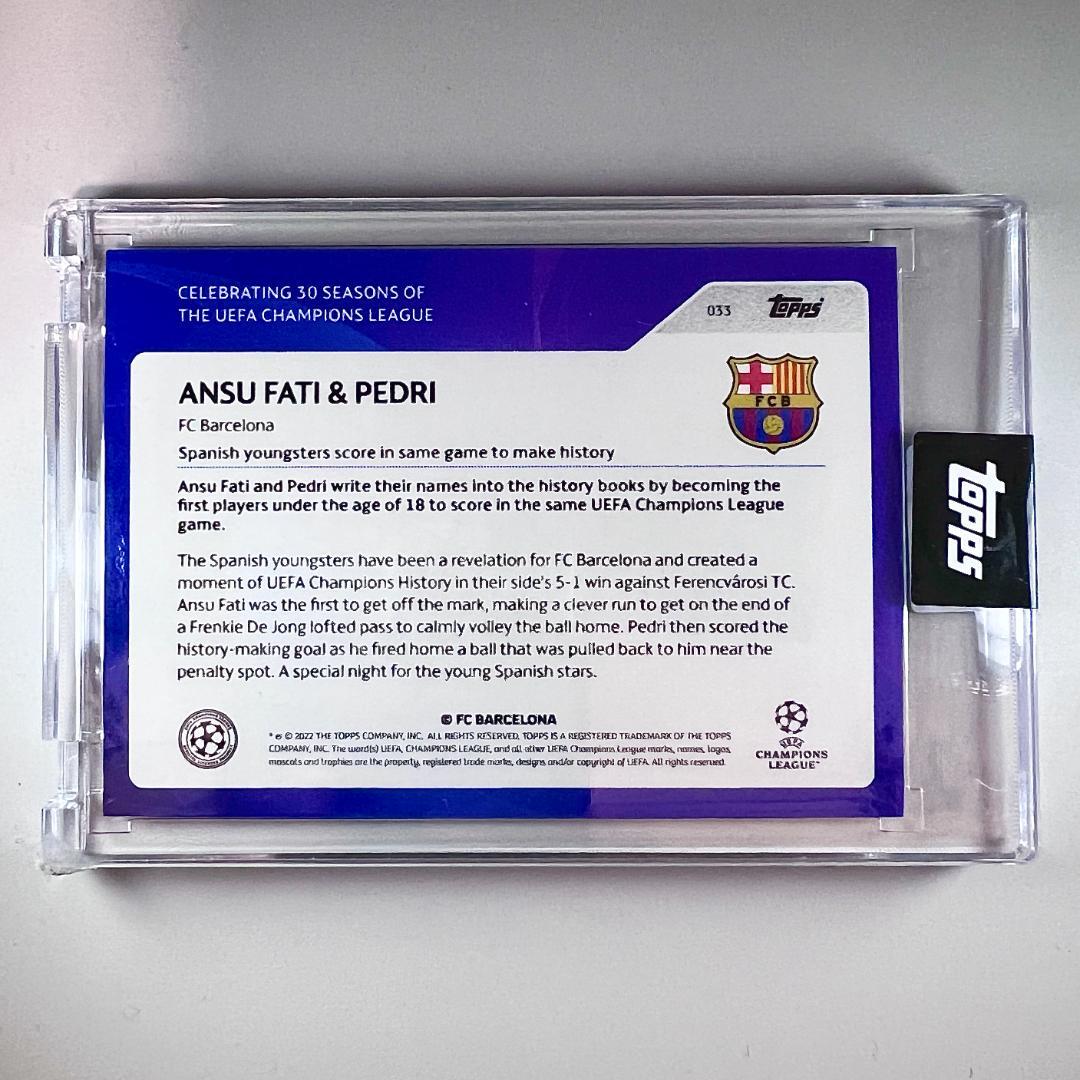 【直筆サイン!!限定99枚】ペドリ ＆ ファティ バルセロナ topps