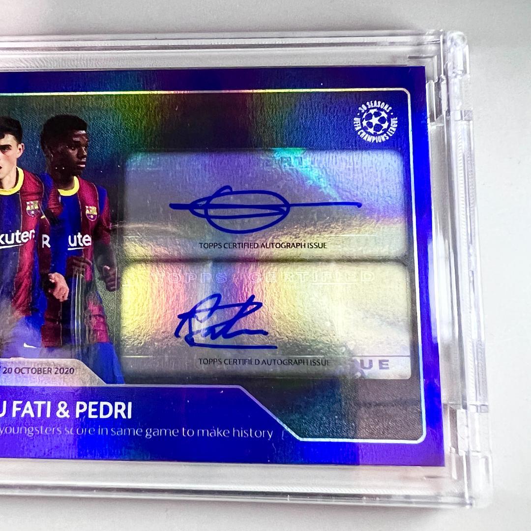 【直筆サイン!!限定99枚】ペドリ ＆ ファティ バルセロナ topps