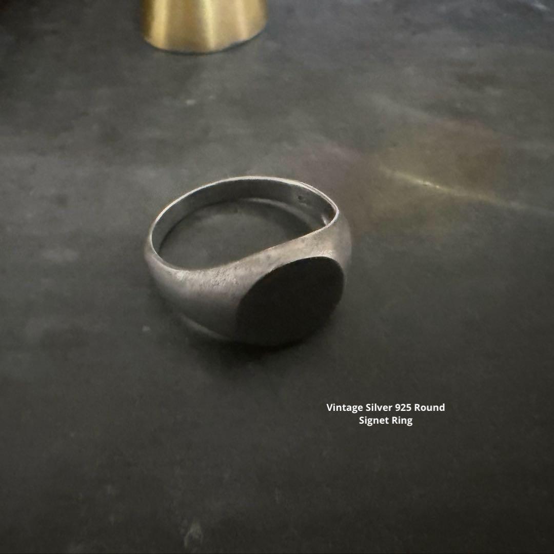 希少　ヴィンテージ　リング　シルバー　925 シグネット　アメリカ　ユーロ