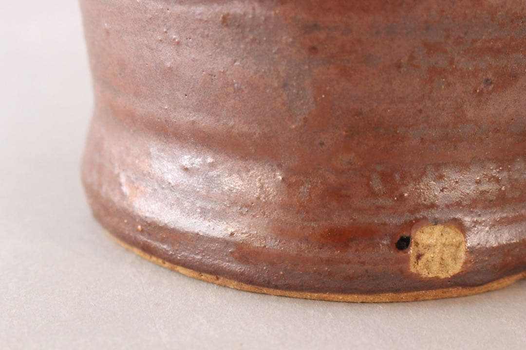 4438 益子窯　木村一郎 造　三彩壷　高さ19.7cm 陶印有　共箱　送料無料