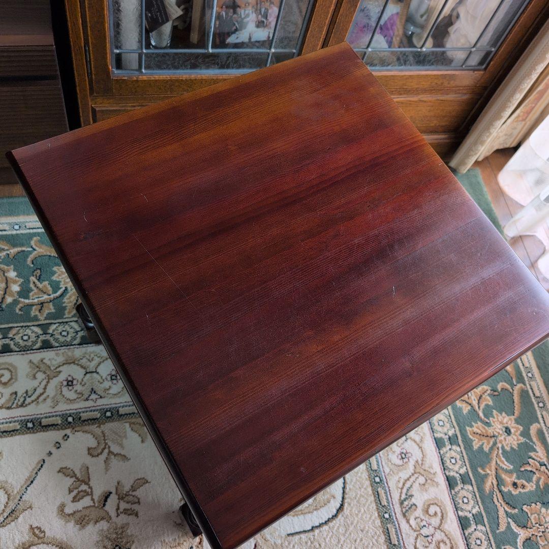 クラシックスタイル ダークブラウン サイドテーブル