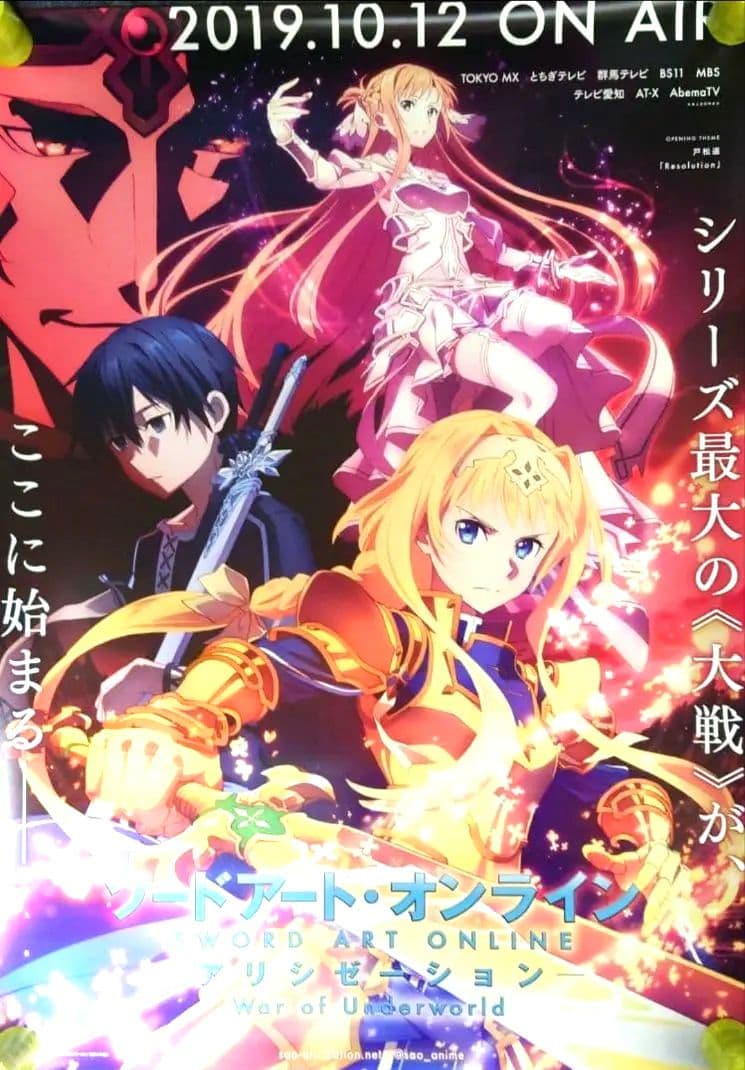 【非売品】SAO アリシゼーション War of Underworld ポスター
