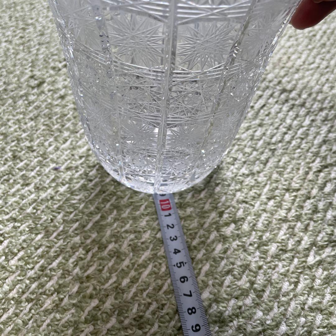 クリスタルガラス 花瓶 東ヨーロッパ　チェコ共和国製　輝く古董