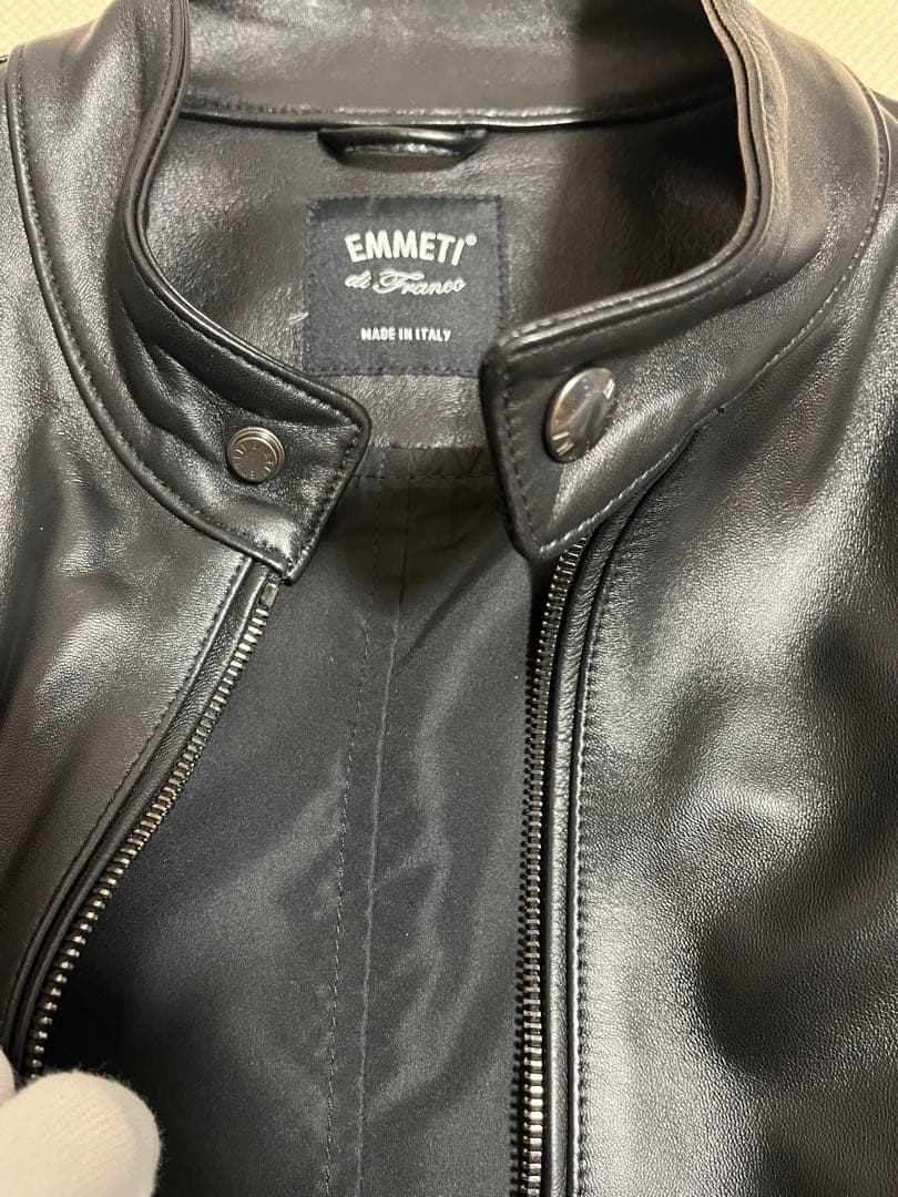 ビームス別注　EMMETI JURI BEAMS3 ユリ　ライダース48ブラック