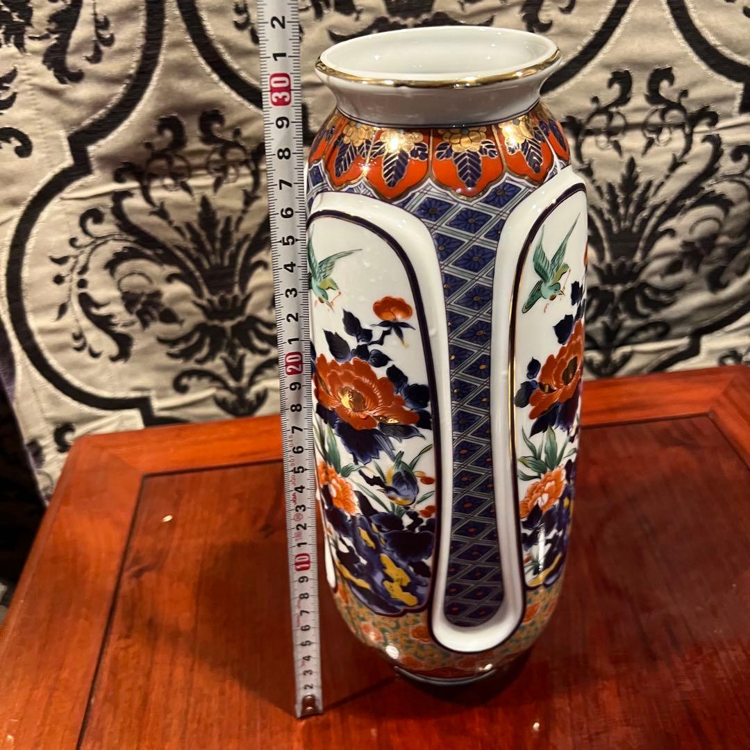 九谷焼　骨董　花器 明陶苑　花瓶　投入れ　Japanesetraditional