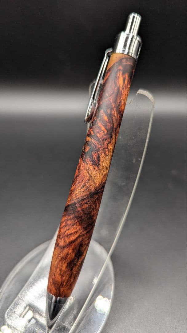 470特上　ホンジュラスローズウッド　瘤杢　木軸シャーペン