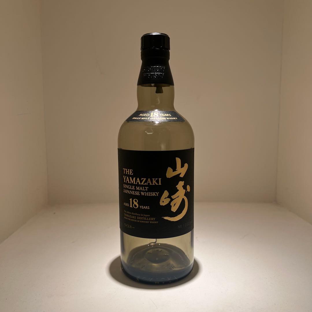 山崎 18年 シングルモルトウイスキー 700ml空ビン