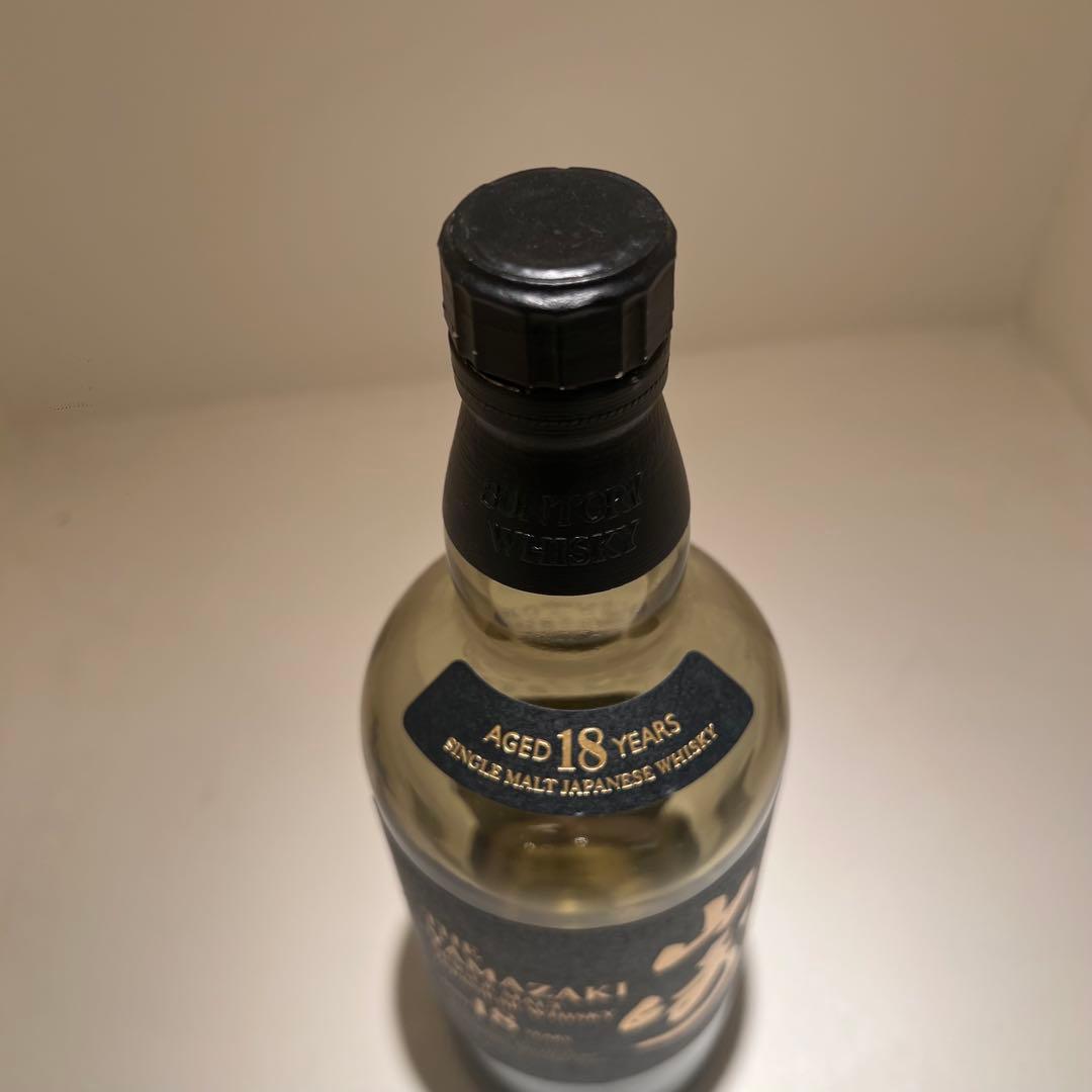 山崎 18年 シングルモルトウイスキー 700ml空ビン