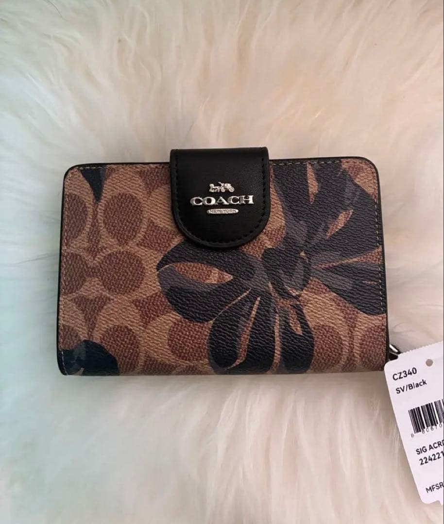 COACH 二つ折り財布 C2340 ブラウン/ブラック