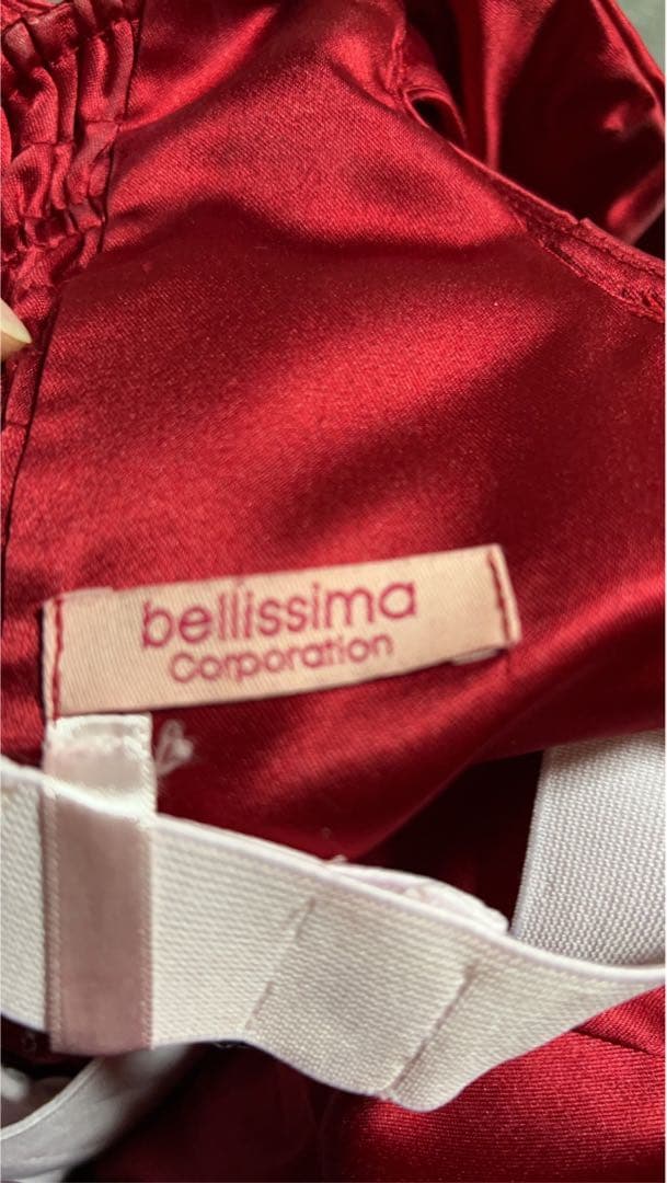 ウェディング　カラードレス　レッド　赤