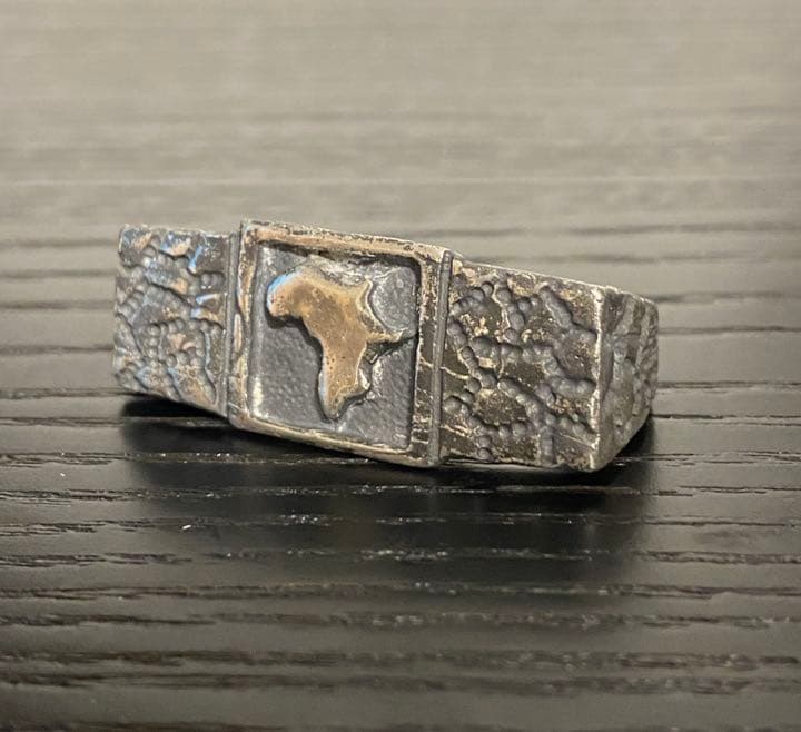 ビンテージ ダブルリング 指輪　レゲエ　アフリカ　ラスタ　ボブマーリー