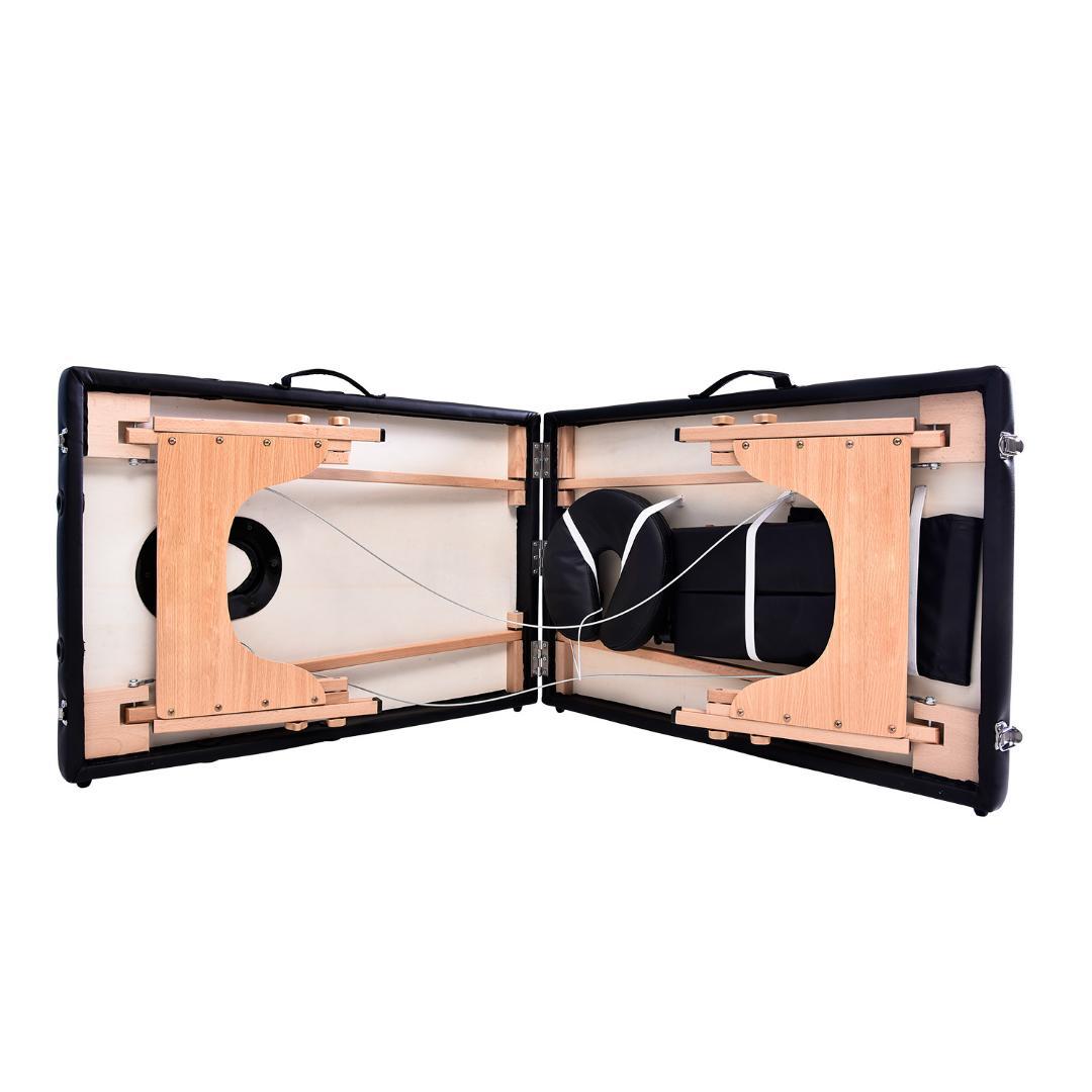 ブラウンマッサージベッド 折りたたみ コンパクト超軽量エステベッドマッサージ台