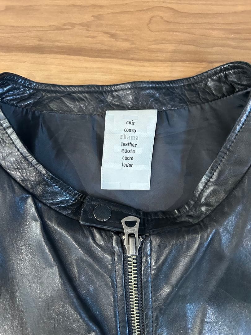 期間限定価格 shama×ナノユニバース　本革レザーライダース