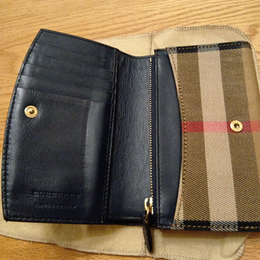 BURBERRY 二つ折り財布 ネイビー