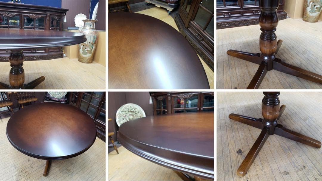 ルビー　B39　飛騨産業 キツツキマーク ラウンドテーブル