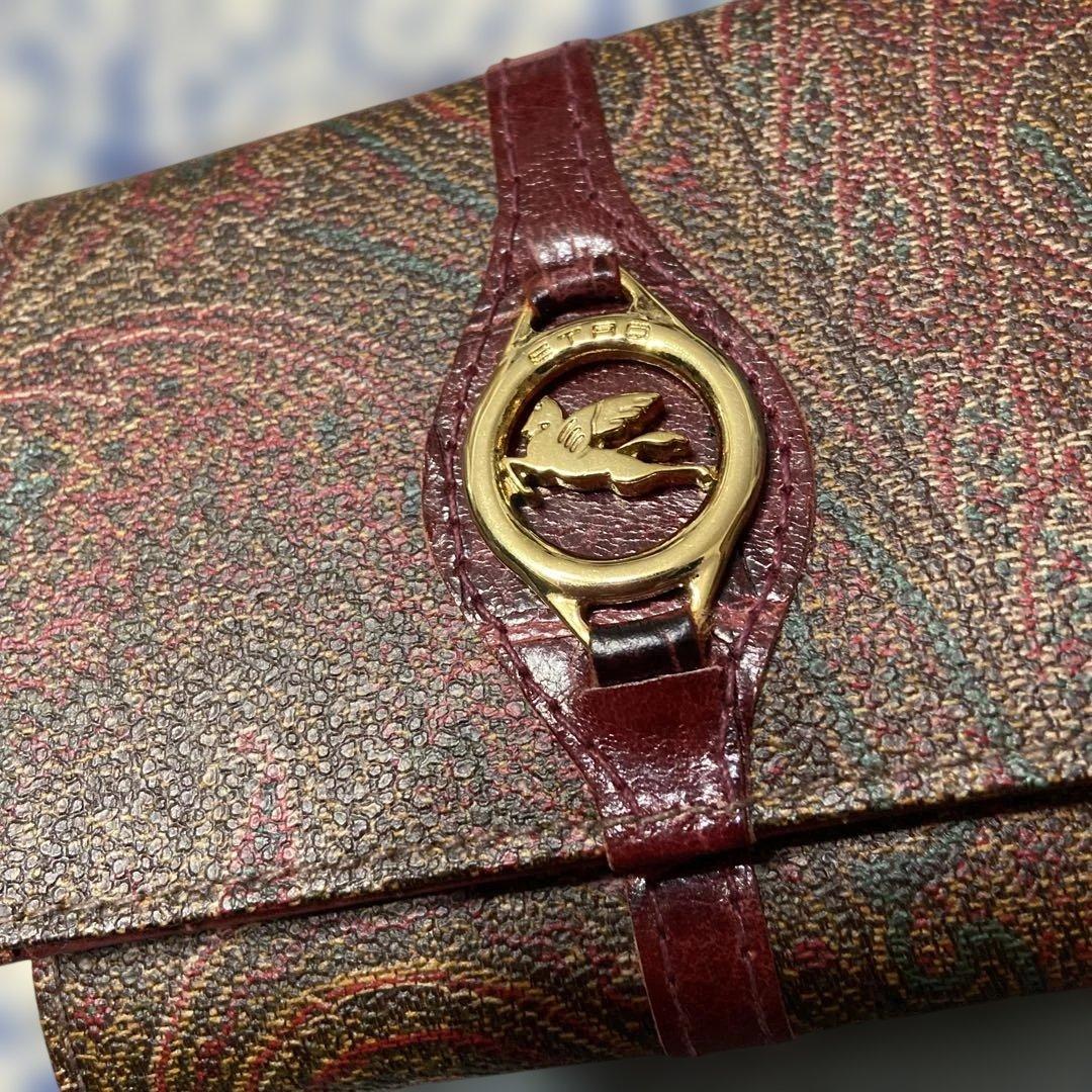 超美品　希少ETRO エトロ ペイズリー柄　三つ折り財布