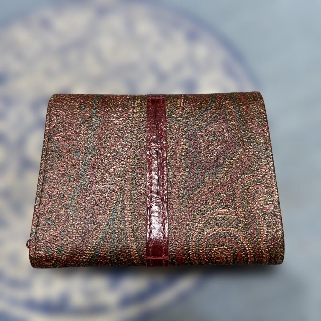超美品　希少ETRO エトロ ペイズリー柄　三つ折り財布