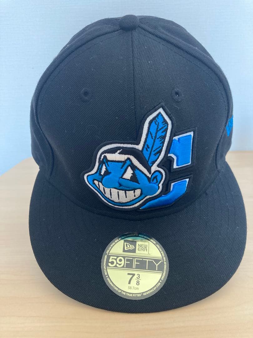 クリーブランドインディアンス　NEW ERA 廃版　別注　ブラック　7 3/8