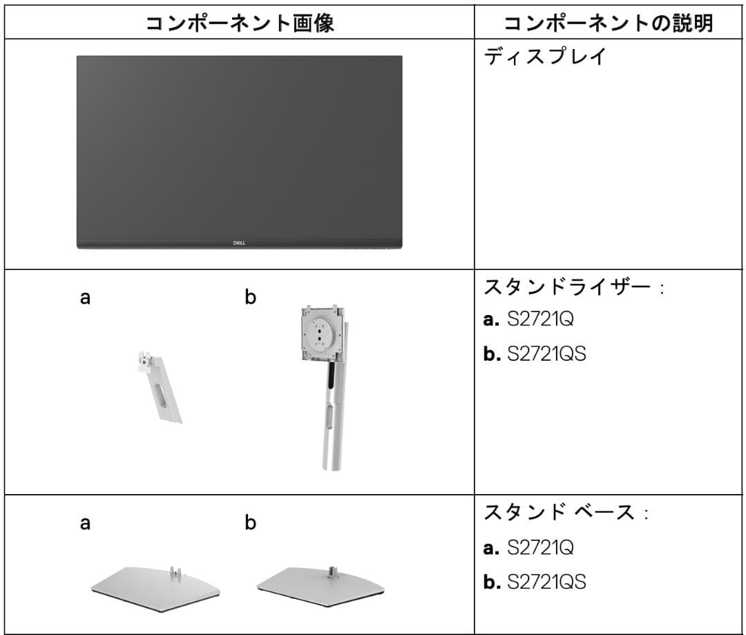 Dell S2721Q　27インチ 4Kモニター