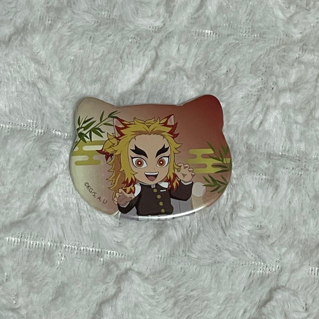 鬼滅の刃 ナンジャタウン 特別任務賞 ねこ型缶バッジ 煉獄杏寿郎