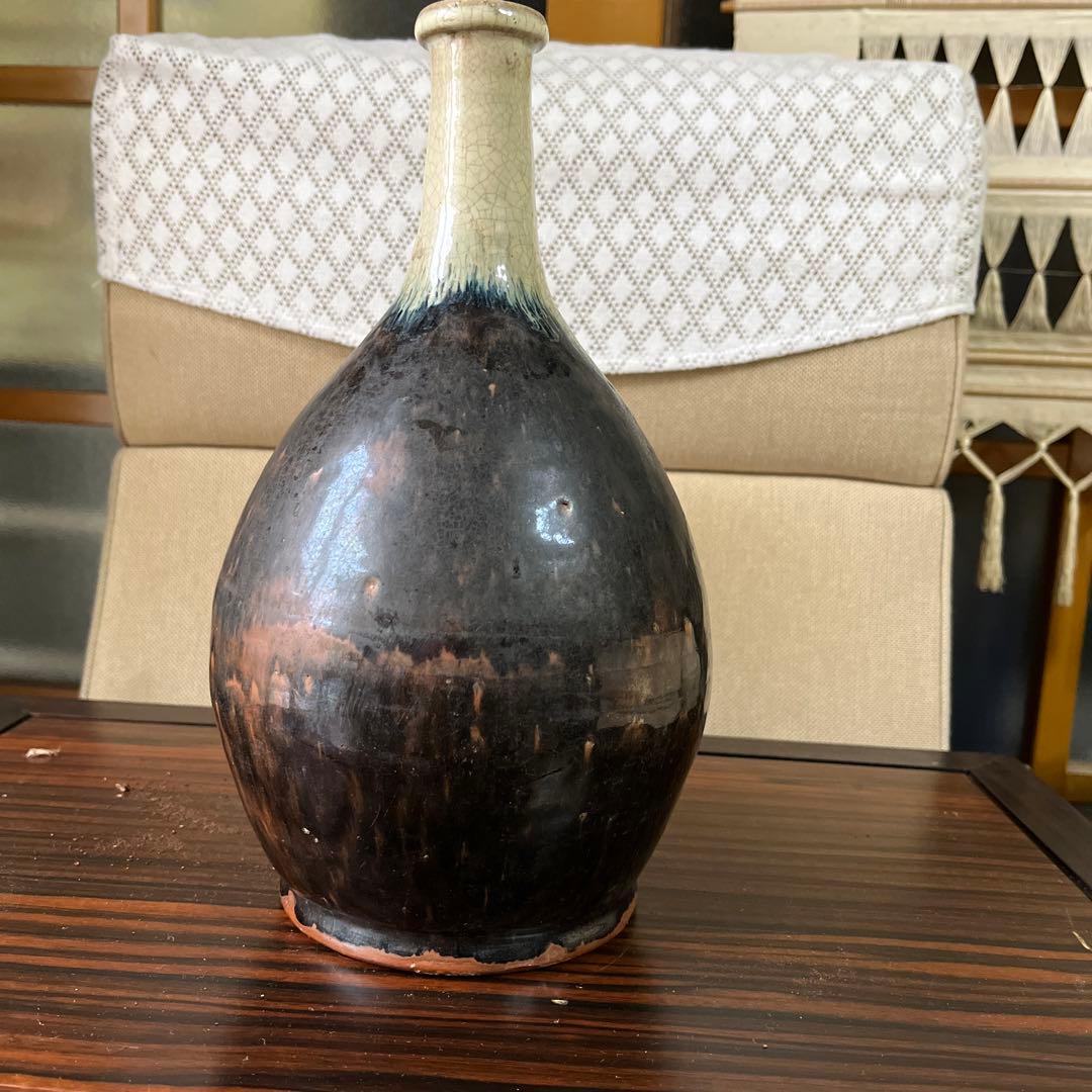 アンティーク壺　徳利　花瓶　古美術