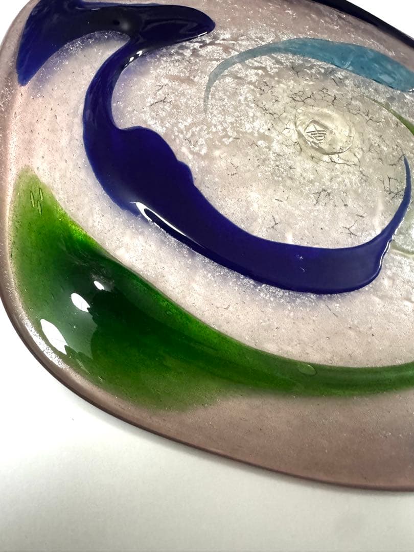 【稲嶺盛吉】琉球ガラス 大判プレート