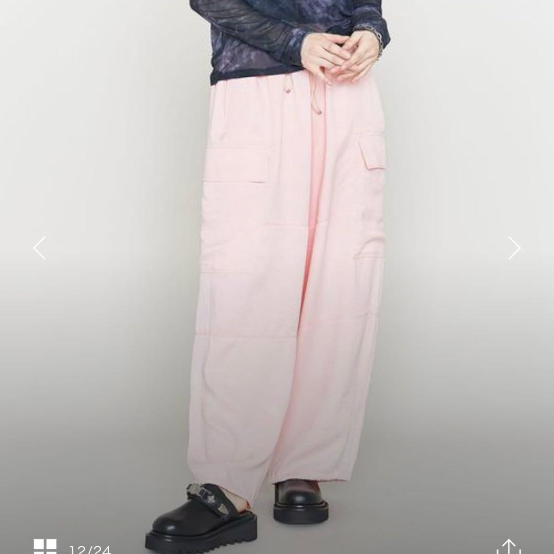 新品　ASTRAET ライトピンク カーゴパンツ Mサイズ
