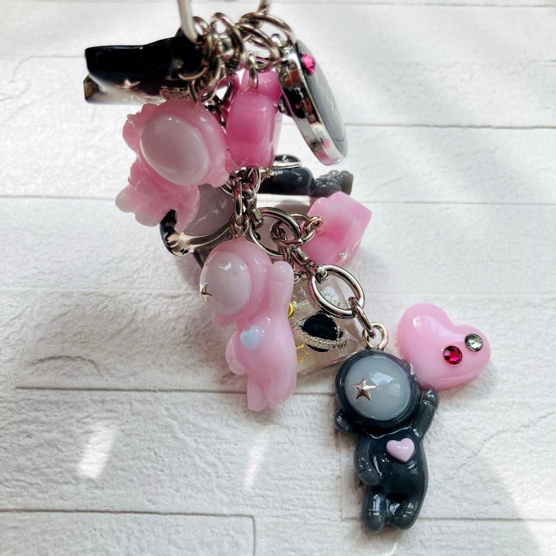 りんりんページ　名入れチャーム　レジンキーホルダー