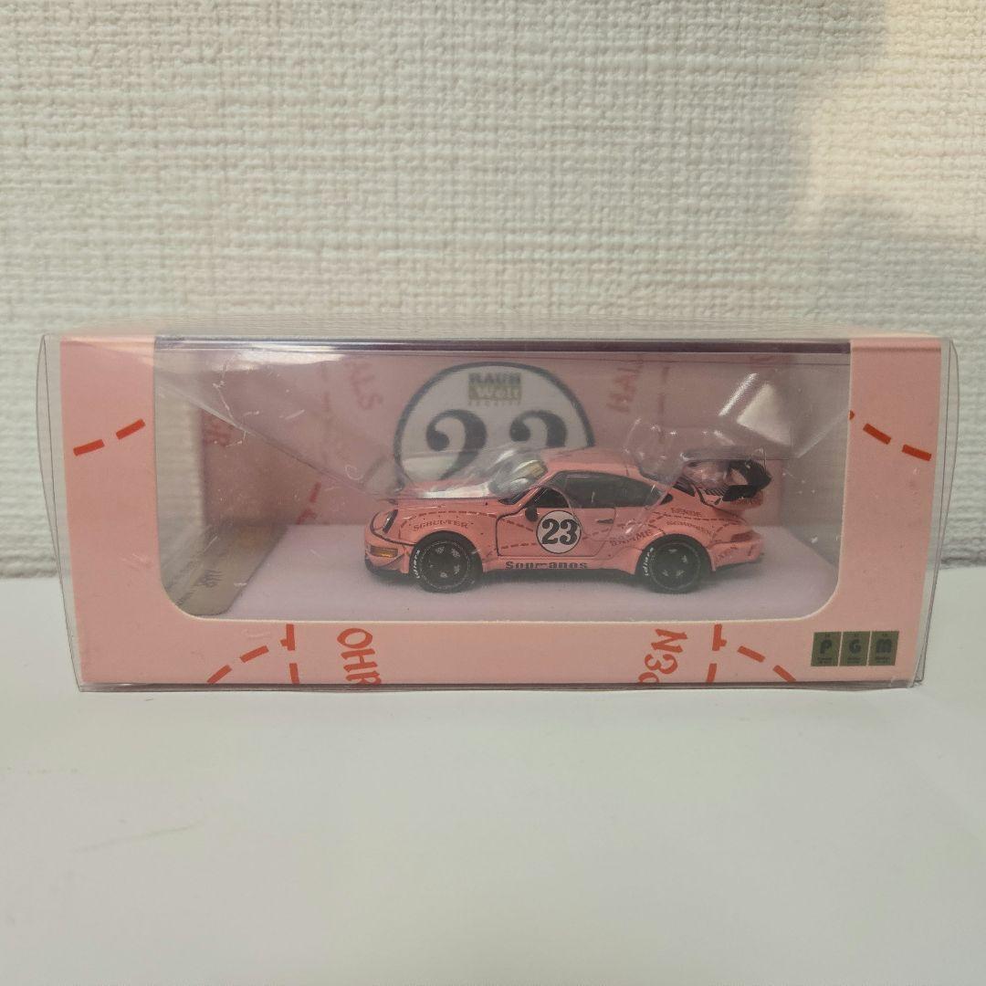 ポルシェ964ピンクピッグRWB 1/64ミニカー