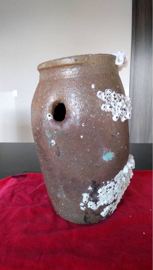 備前焼　海揚り　花入　古道具　古民具　オブジェ　蛸壺