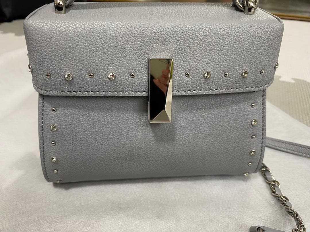 N【リュタン】ビジュースタッズポシェット　セルフォード　DGRY