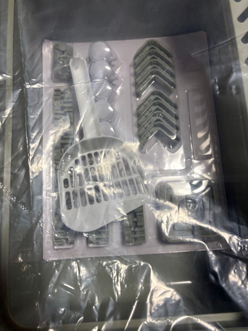 トイレ一体型キャットケージ 157cm 3段 グリーン