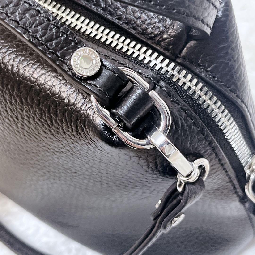 極美品✨現行✨ジャンニキャリーニ ショルダー ハンド バッグ 2way ブラック