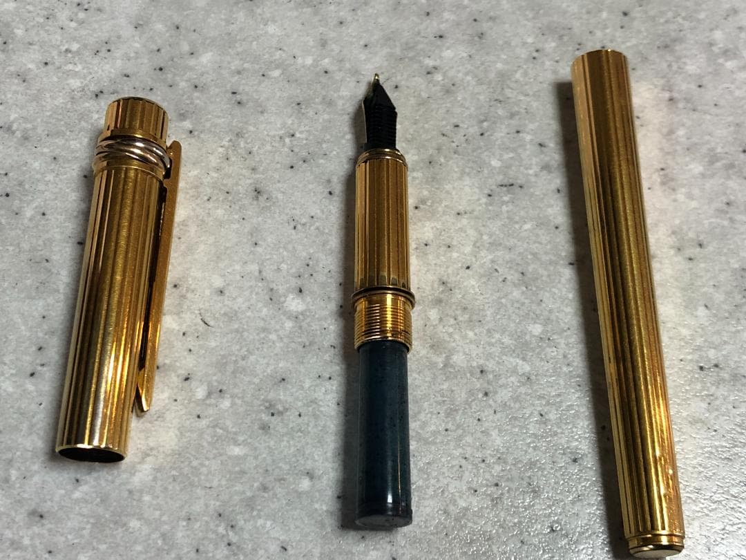 ★カルティエ ■マスト ■万年筆 ■ペン先 18K ■コンバーター ■ゴールド
