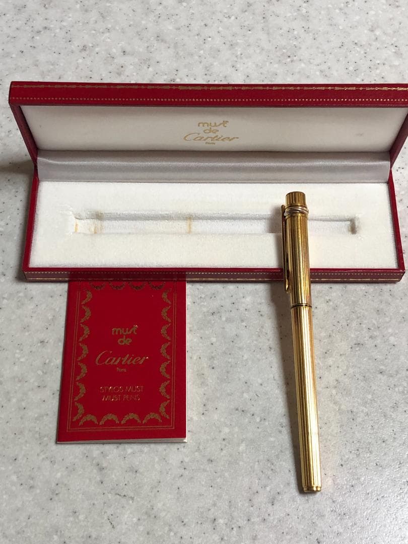 ★カルティエ ■マスト ■万年筆 ■ペン先 18K ■コンバーター ■ゴールド