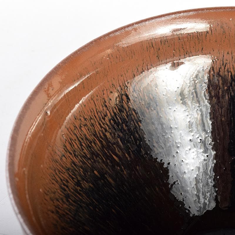 中国　南宋　建窯　兎毫盞　禾目天目碗　時代箱付　M　R5076