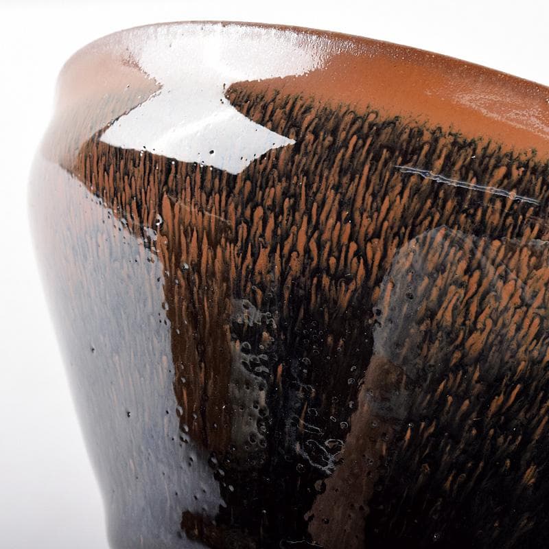 中国　南宋　建窯　兎毫盞　禾目天目碗　時代箱付　M　R5076