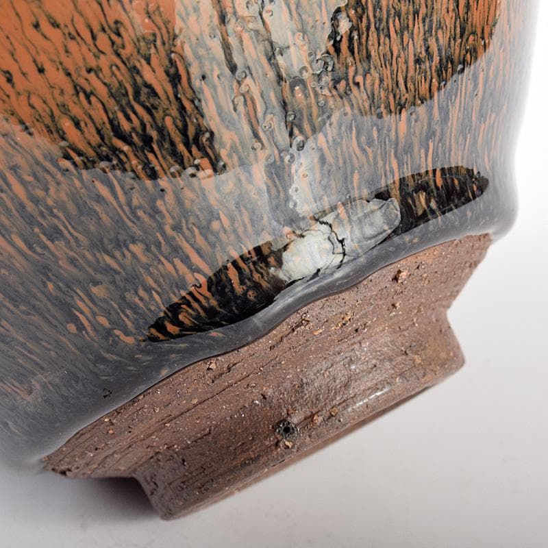 中国　南宋　建窯　兎毫盞　禾目天目碗　時代箱付　M　R5076