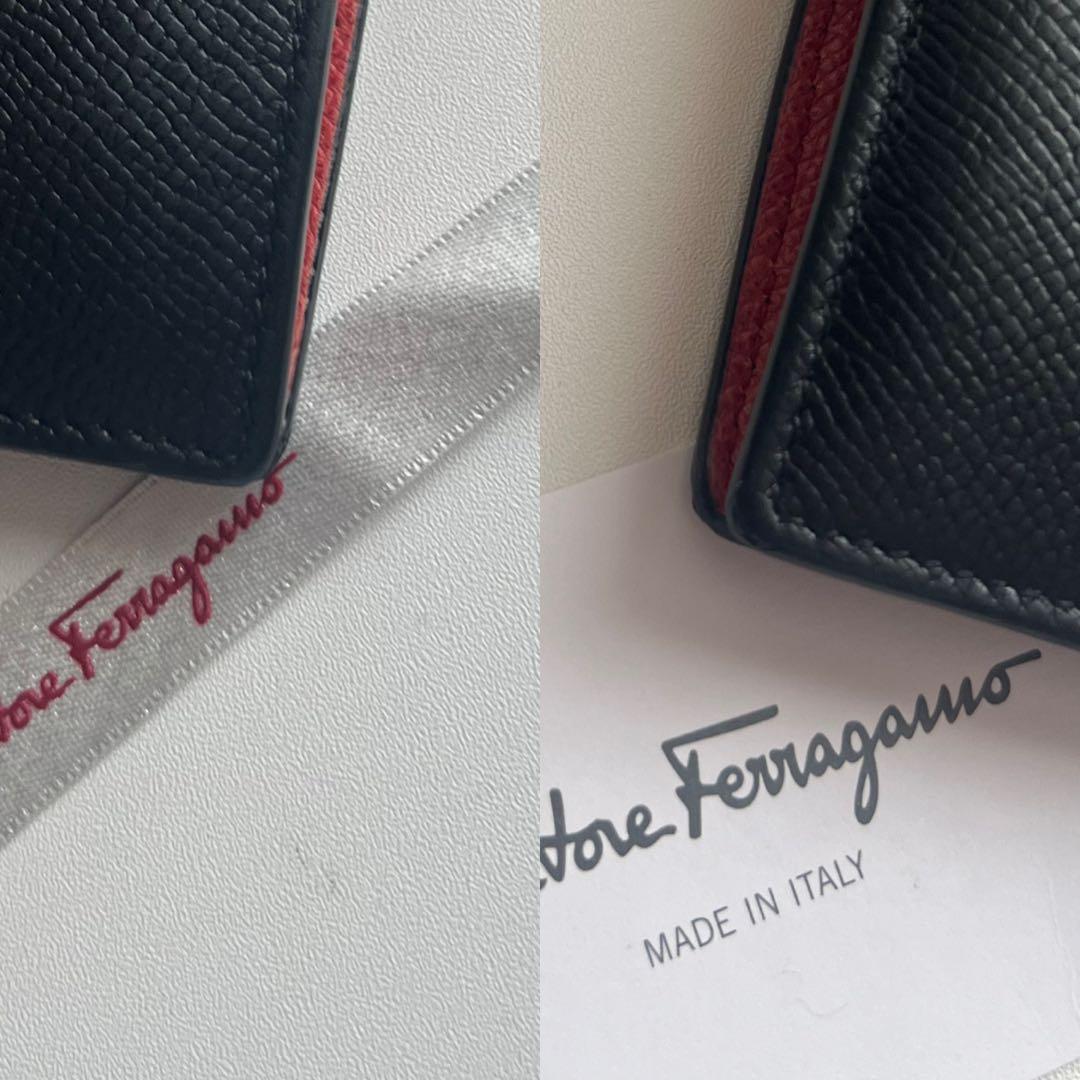 44 美品 Ferragamo サルバトーレフェラガモ 2つ折り財布