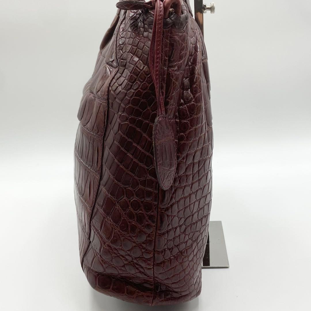 極美品　IBIZA イビサ　2way クロコダイル　マット　レザー　ブラウン