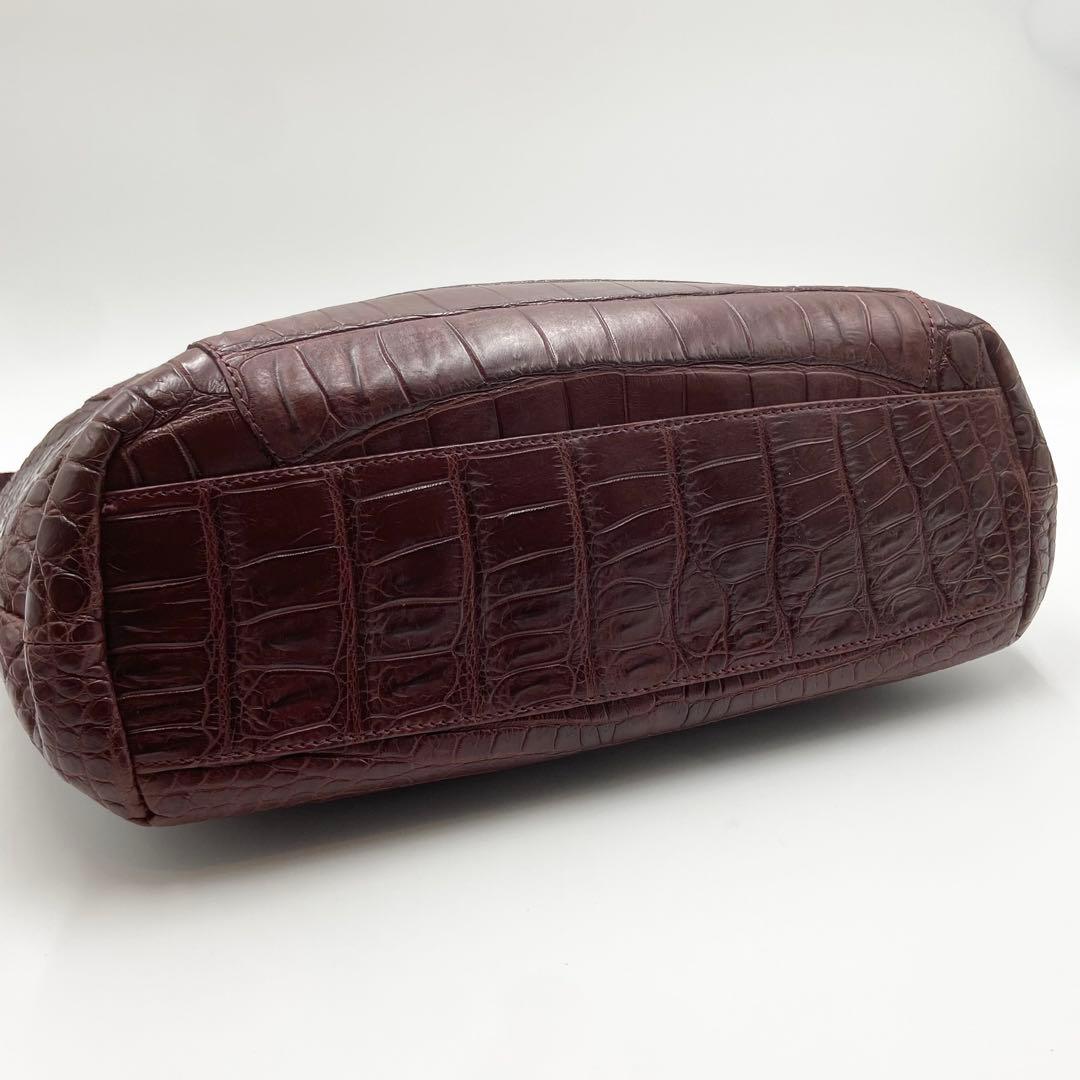 極美品　IBIZA イビサ　2way クロコダイル　マット　レザー　ブラウン