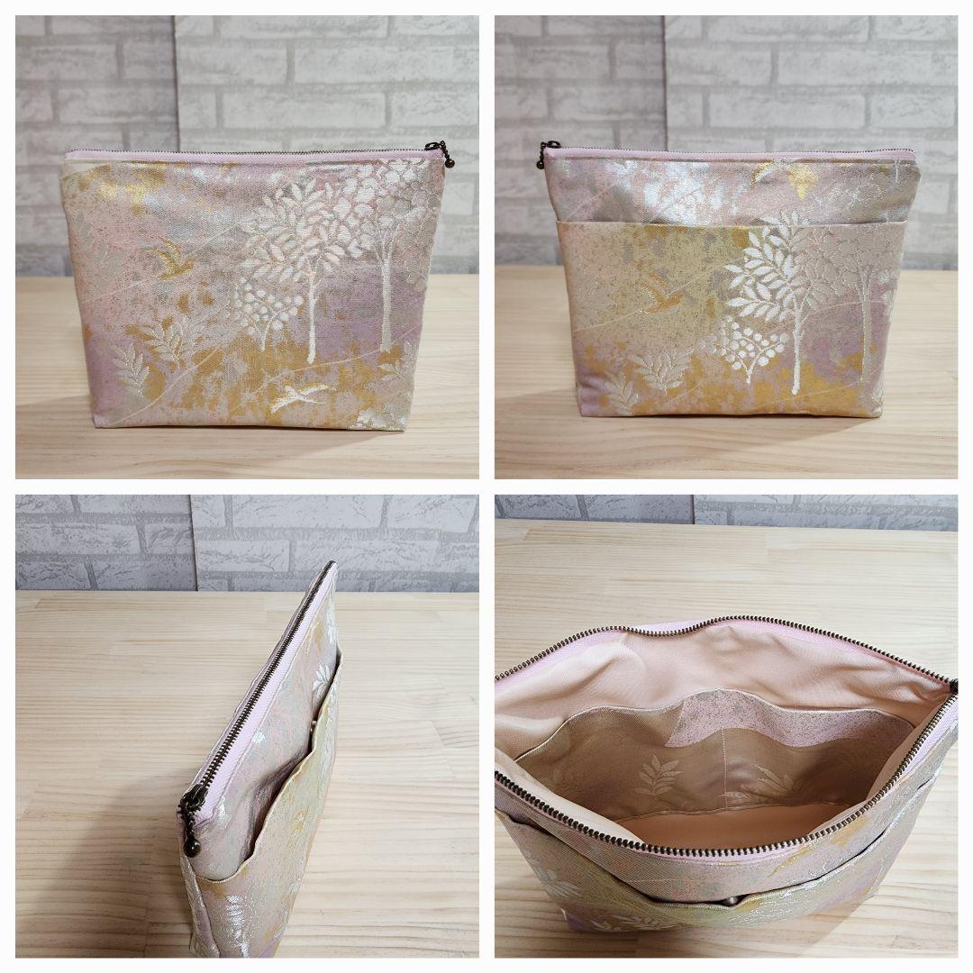 ❤プリン❤ ハンドメイド バッグ ポーチ オレンジ 和装用バッグ