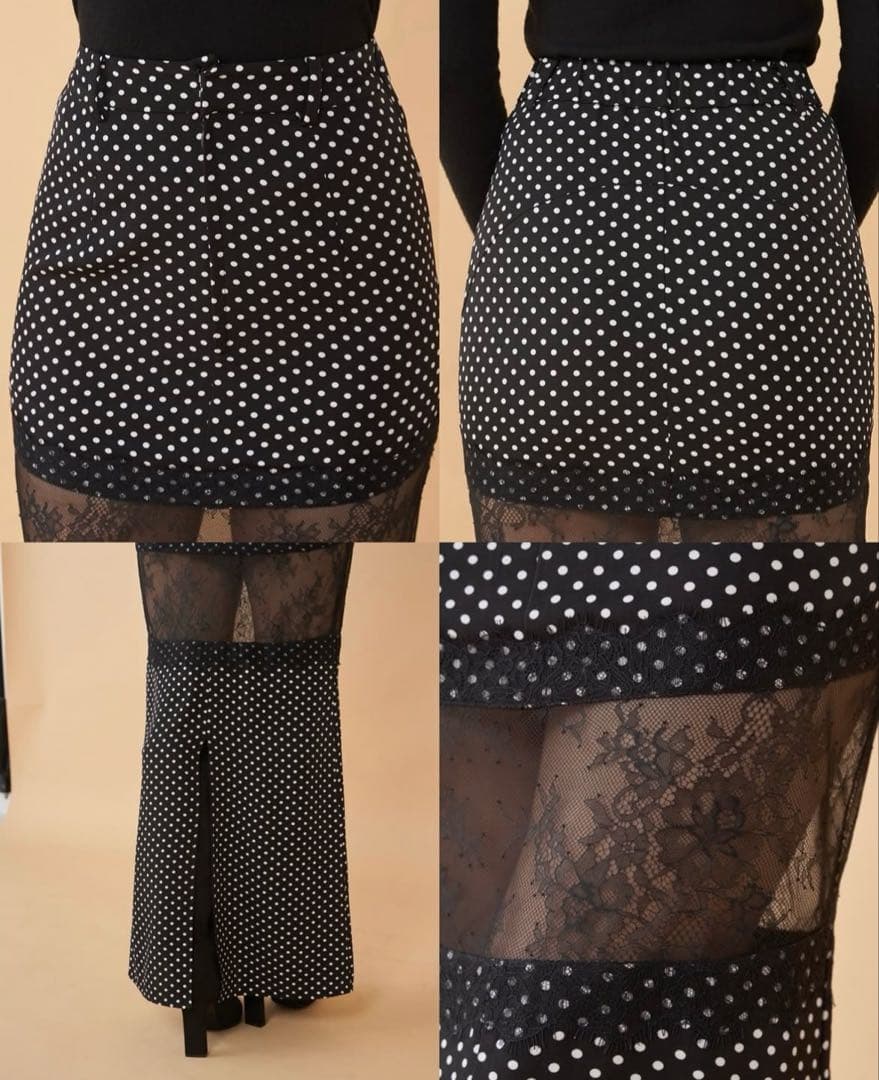 Darich レーススイッチングロングスカート