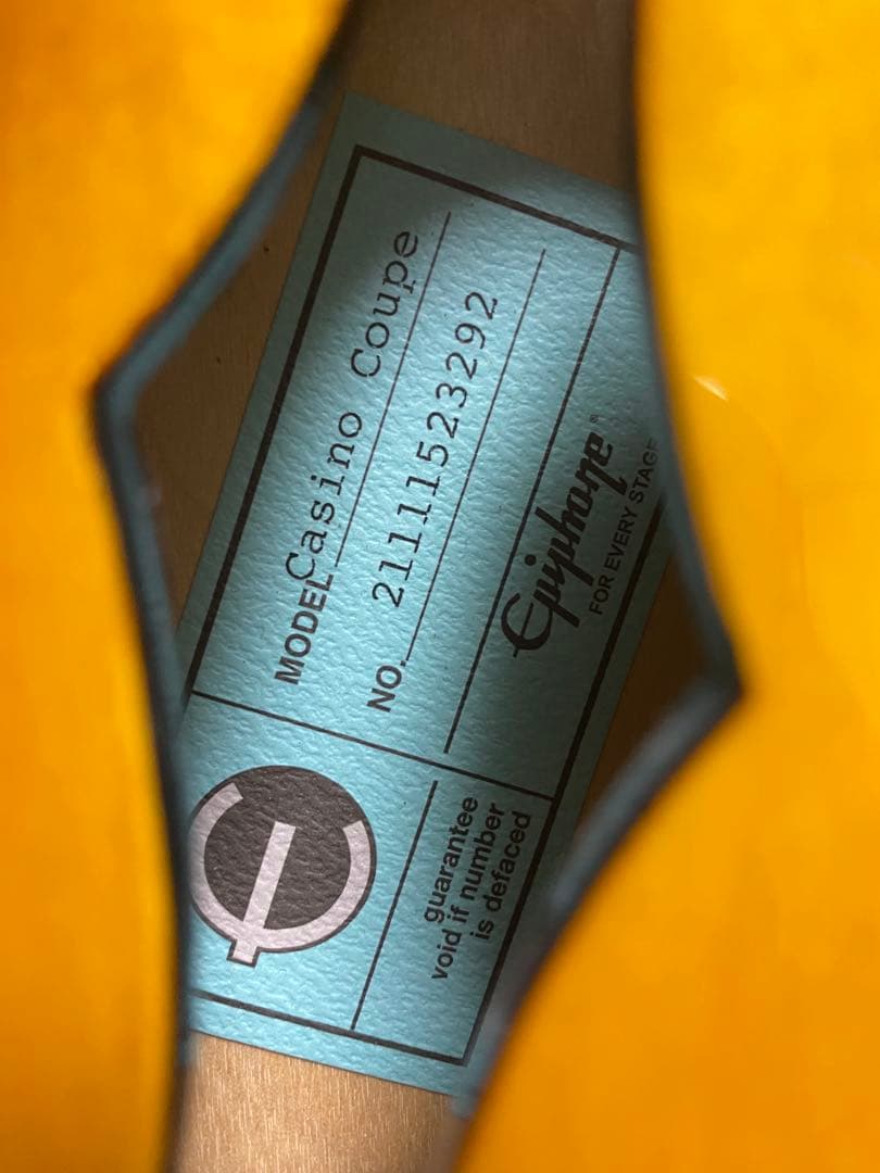 Epiphone casino coupe ダダリオ弦付き　即購入可