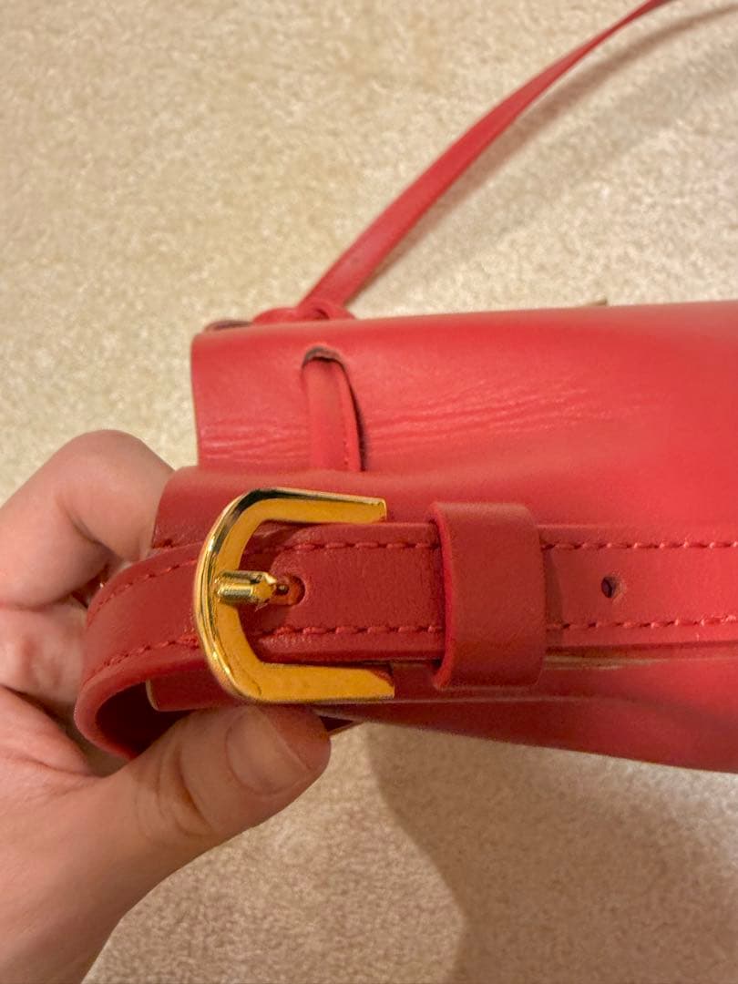 PARIS 64 赤 バケットバッグ