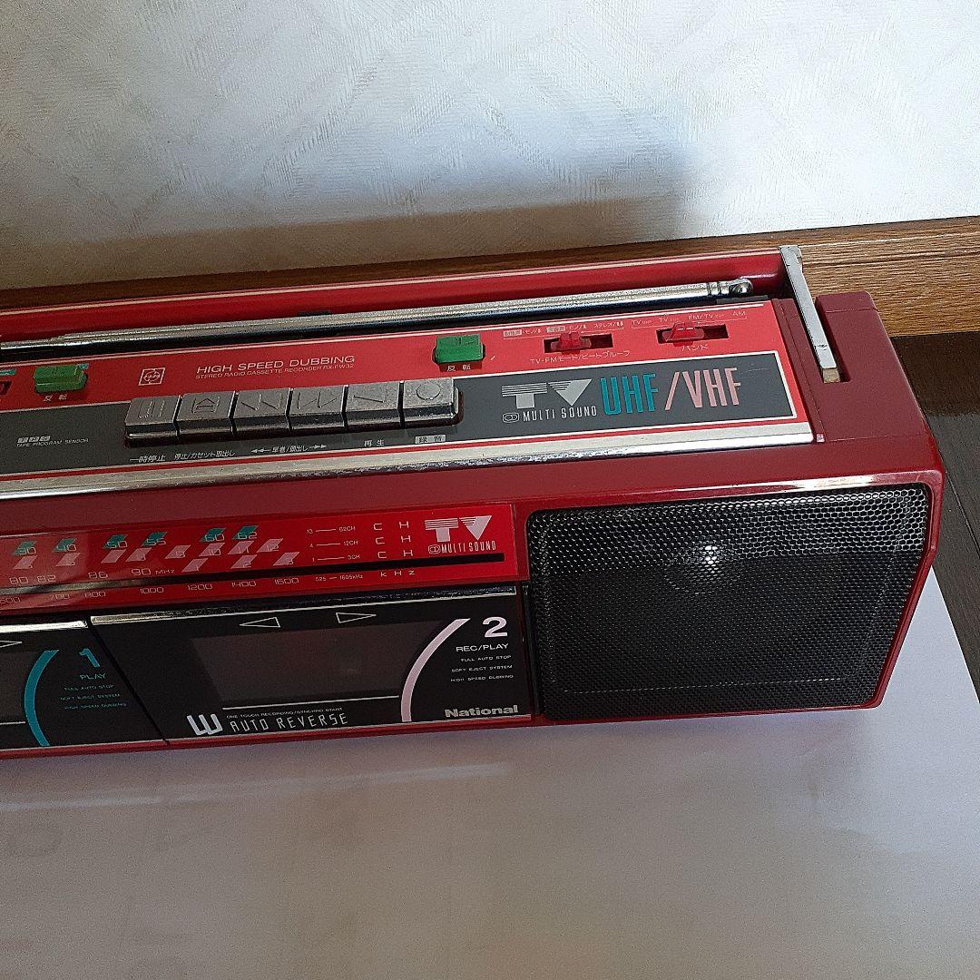 ナショナル　ダブルカセットデッキ　ジャンク品