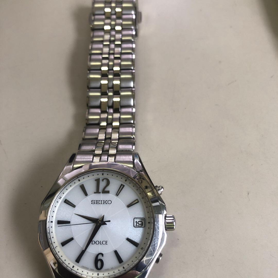 値下げSEIKO DOLCE ソーラー電波腕時計 シルバー
