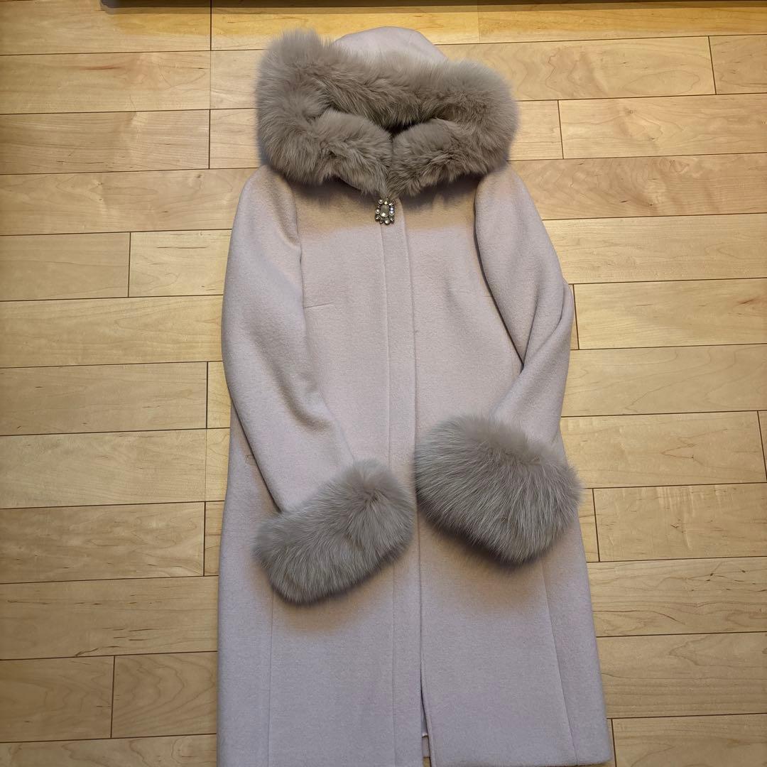 幸*彡様 アプワイザーリッシェ　5wayコート　スモーキーピンク フェイクファー